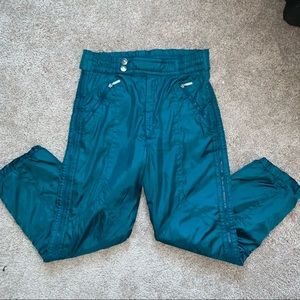 Vintage Snow Pants - Metallic Blue - Large, Unisex
